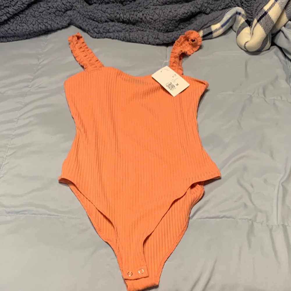Forever 21 Women’s Orange Bodysuit